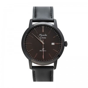 Alexandre Christie AC 1007 Full Black Leather Man MDLIPBA